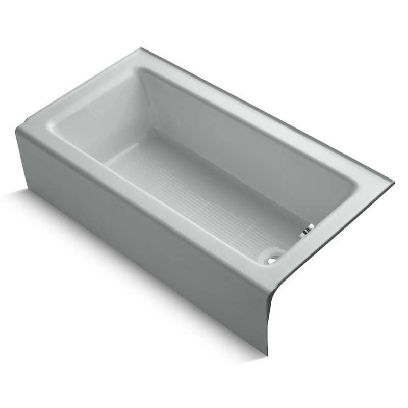 Bellwether 60" x 32" Soaking Bathtub, Ice Gray, Right