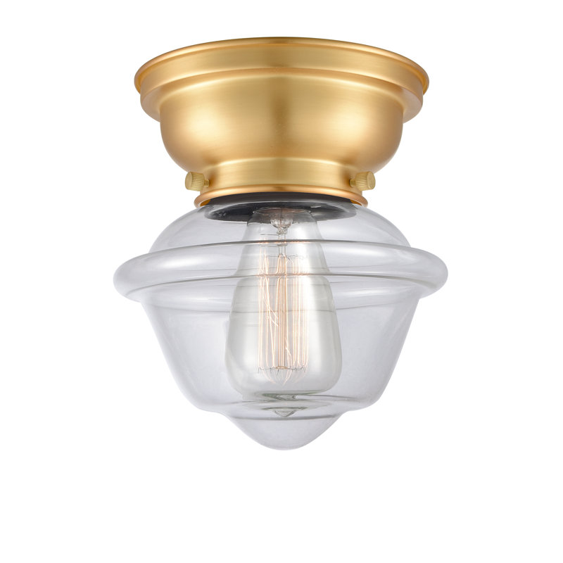 Plafonnier encastré 1 lumière 7,5 po Baptiste, Transparent, Ampoule non incluse, Or satiné