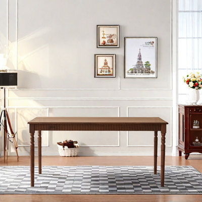 Hakan Walnut Solid Wood Dining Table