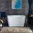 48'' x 27.5'' Freestanding Rectangular Air Bathtub with Integrated Seat, Non-Slip, for Small Spaces-90238087
