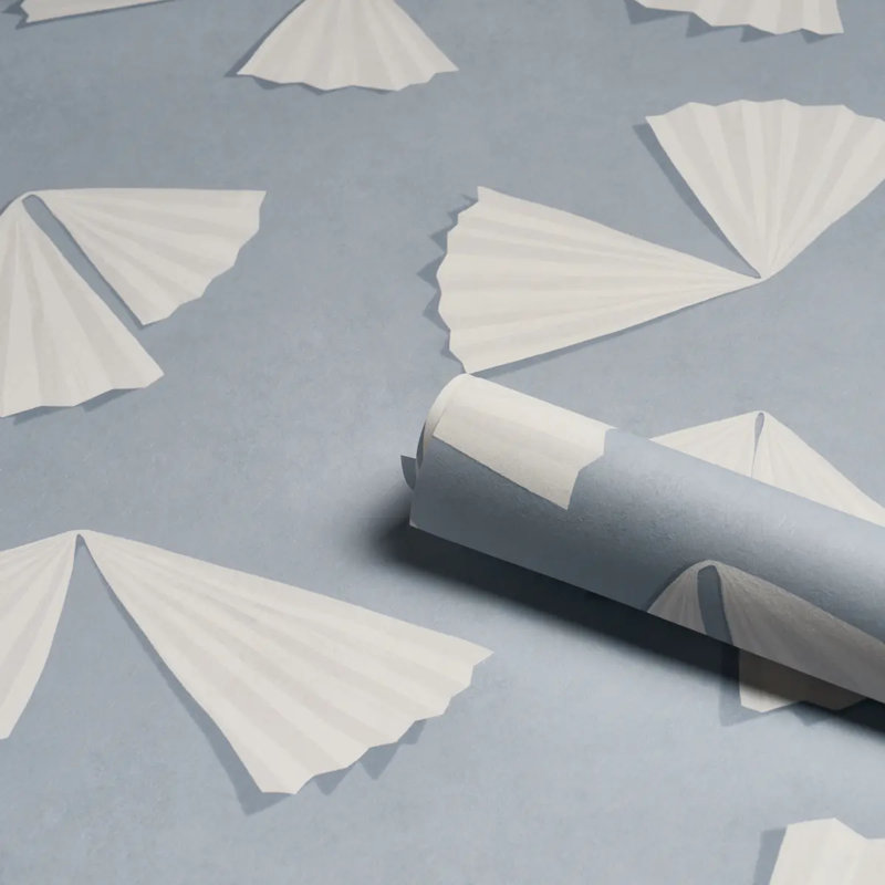 Papier peint Schumacher X Antoinette, Bleu