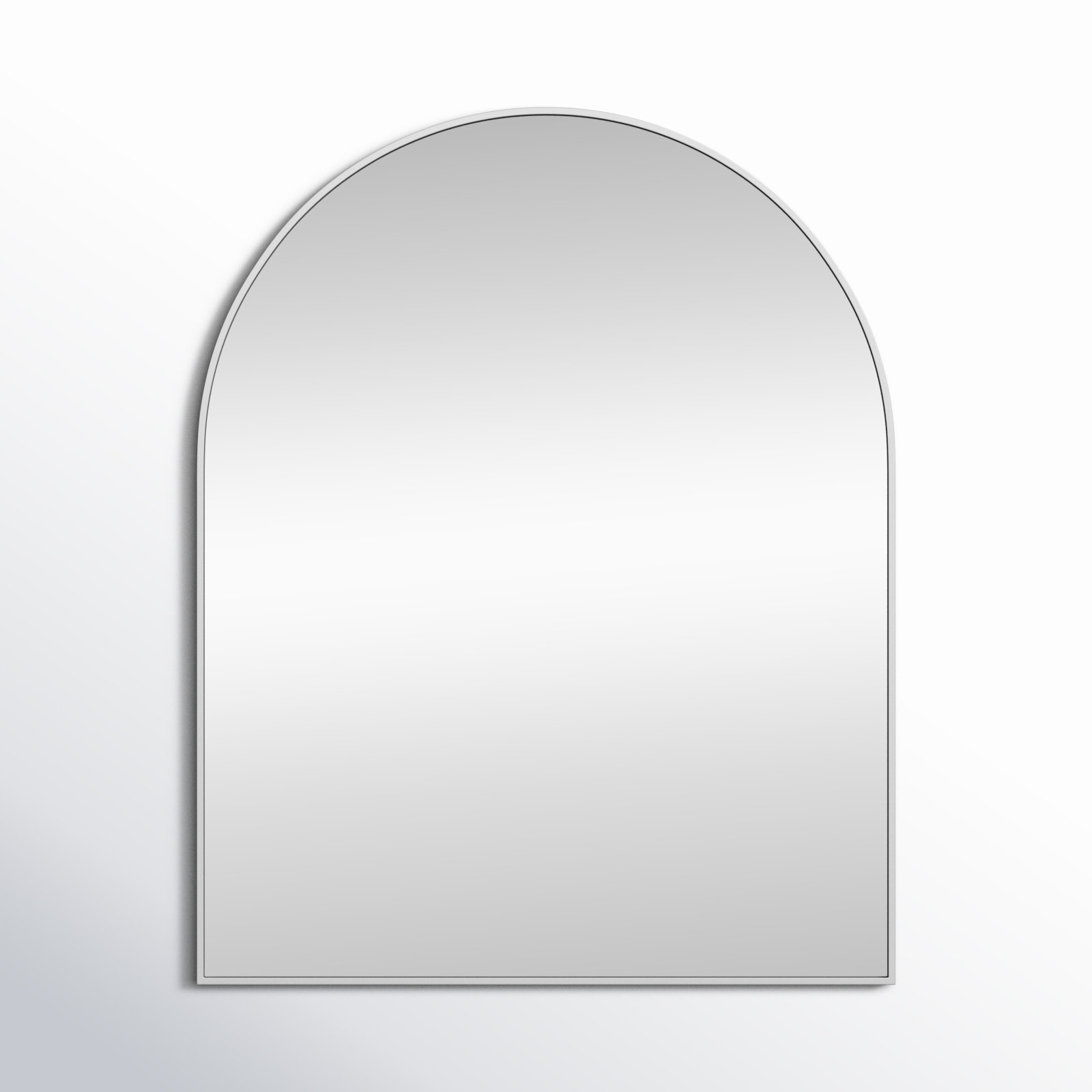 Sabine Metal Arch Wall Mirror, Silver, 42" x 33"