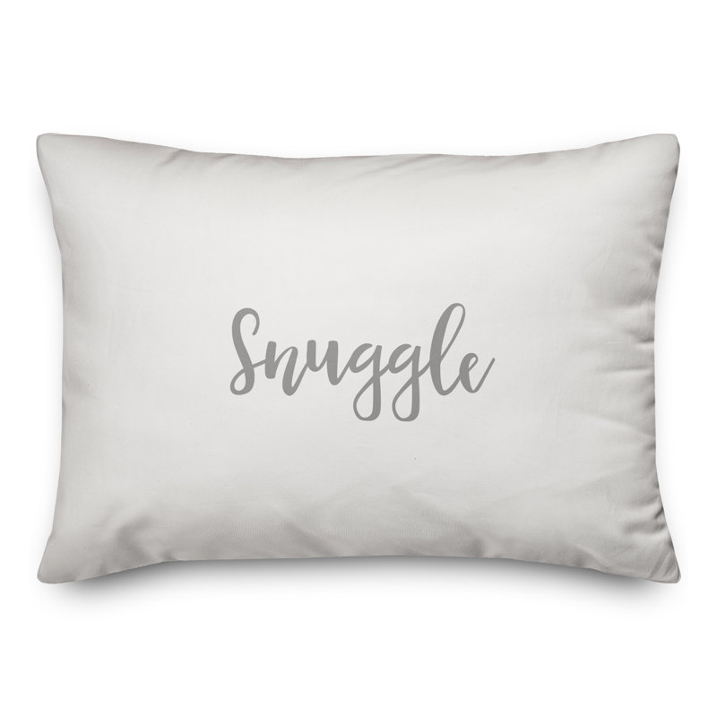  Snuggle Throw Pillow, Gray/White