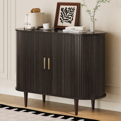 39'' Sideboard Storage Cabinet  with Sliding Tambour Doors & Adjustable Shelves