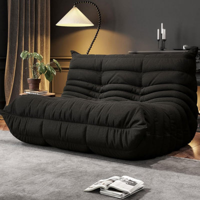 Bean Bag Chairs For Adults, Memory Foam Couch Loveseat Sofa Chair, Soft Teddy Material Cozy Comfy Reading Nook Chairs, Floor Chair For Living Room Bed