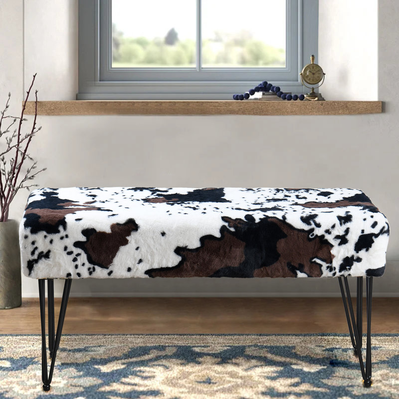 116.8cm Wide Rectangle Animal Print Standard Ottoman