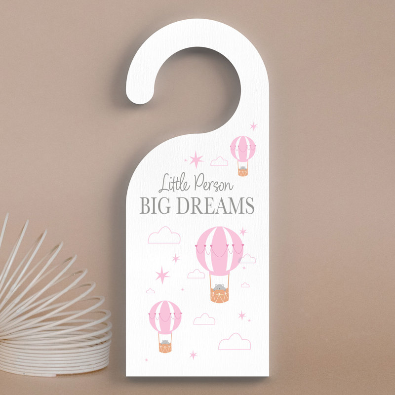 Burlington Text & Numbers Box Signs & Plaques, White/Pink