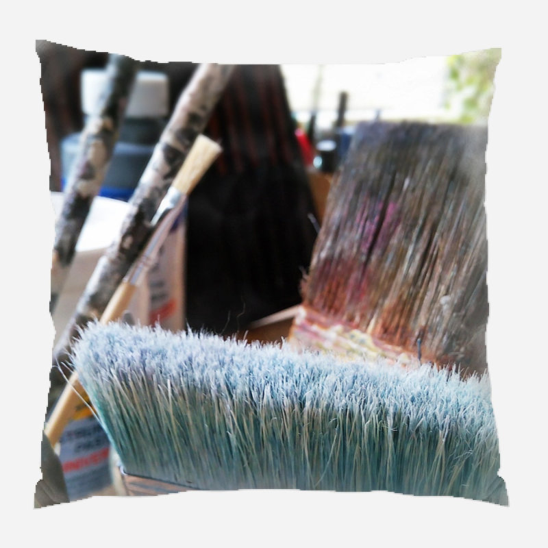 Coussin décoratif painting Matheson, Microsuède, Intérieur