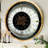 THE GEARS CLOCK Wall Clock with Real Moving Gears SP-LI_ 32 in Round BLACK-WOOD