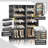  Modern Double Column 5-Tier Foldable Shoe Cabinet With Magnetic Doors, Black Storage Organizer For Entryway Or Closet-1739011473
