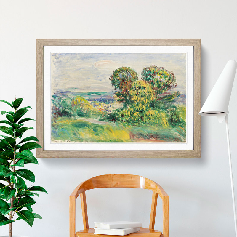 Landscape Vol.2 by Pierre-Auguste Renoir - Picture Frame Painting, Oak Framed, 27cm H x 36cm W x 2cm D