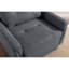 Fauteuil 35 po gris foncé, assise rembourrée de mousse avec ressorts ensachés et ressorts ensachés