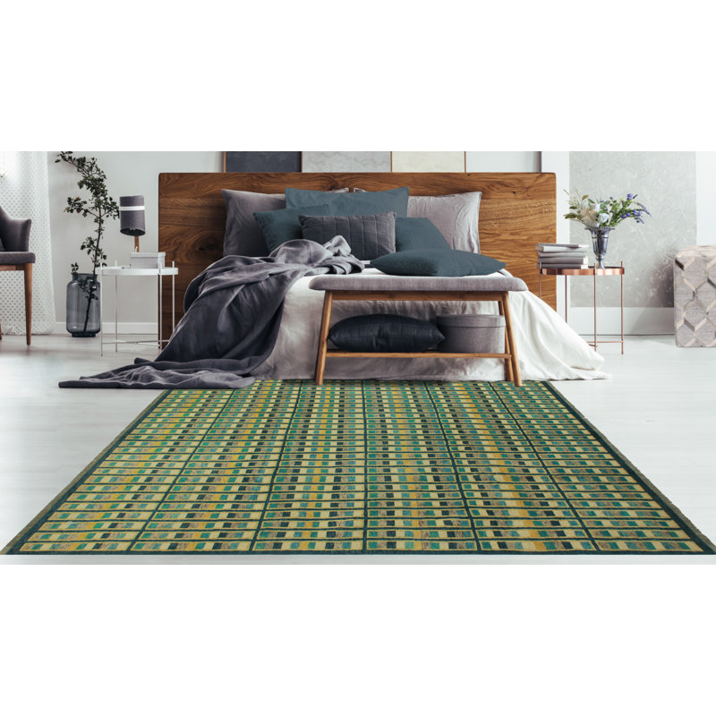 Kaydrian One-of-a-Kind 6'7 X 9'7 New Age Wool Area Rug in Blue