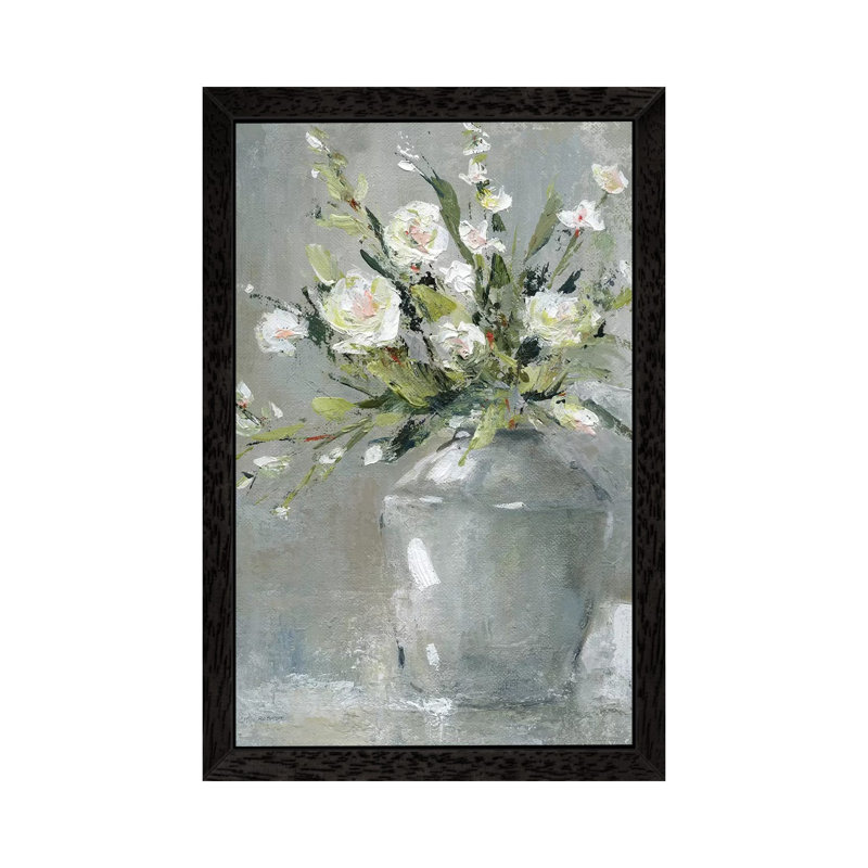 Country Bouquet II by Carol Robinson - Painting on Canvas, 66.04 cm H x 45.72 cm W, Black Framed