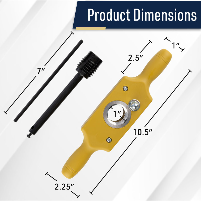 Ensemble de taraudage Kings County Tools - Ensemble de tarauds à goujon pour couper les fils de bois mâles et femelles avec une boîte à filetage à deux mains et un robinet inférieur