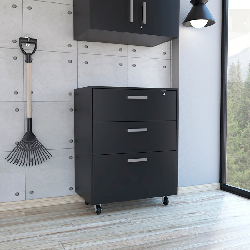 Armoire de rangement Penny, trois tiroirs, quatre roulettes