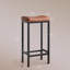 Ensemble de 2 tabourets de bar à hauteur de comptoir, tabourets de bar 30 po pour comptoir de cuisine, tabouret de bar en similicuir, brun-1509092484-1509092490