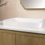 OVE Decors Meuble-lavabo sur pied en chêne brun clair avec comptoir en quartz blanc