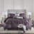 Elegant Plum Bedding Sets, Polyester Comforter, Sophisticated Bedroom Style