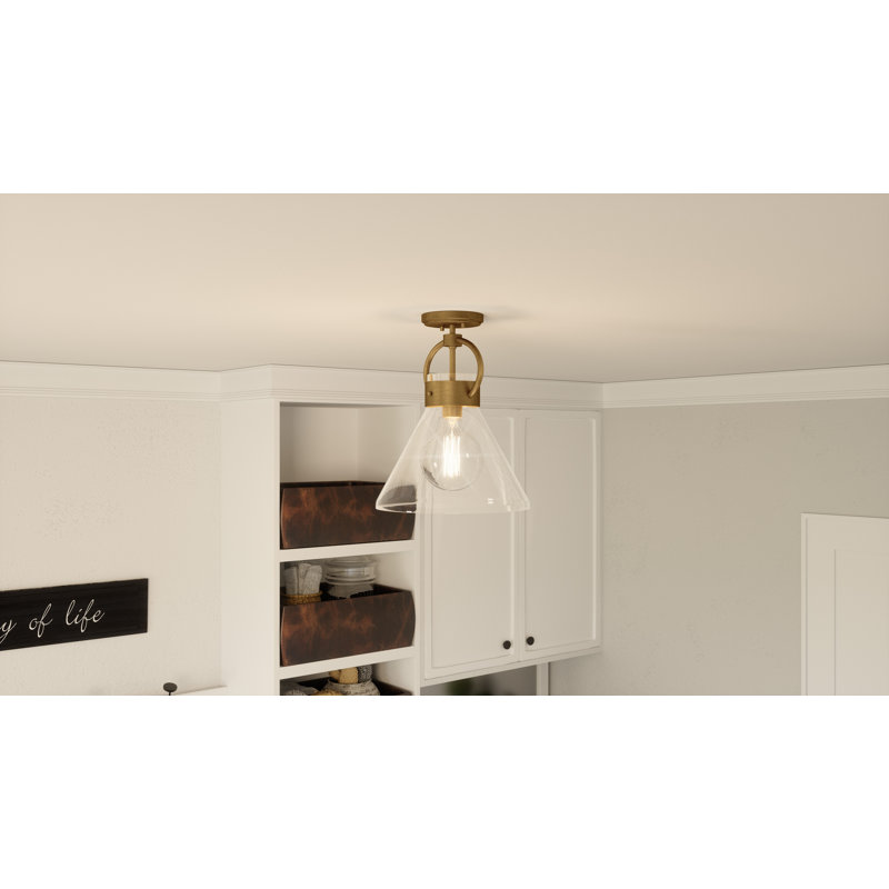 Carles Glass Semi Flush Mount