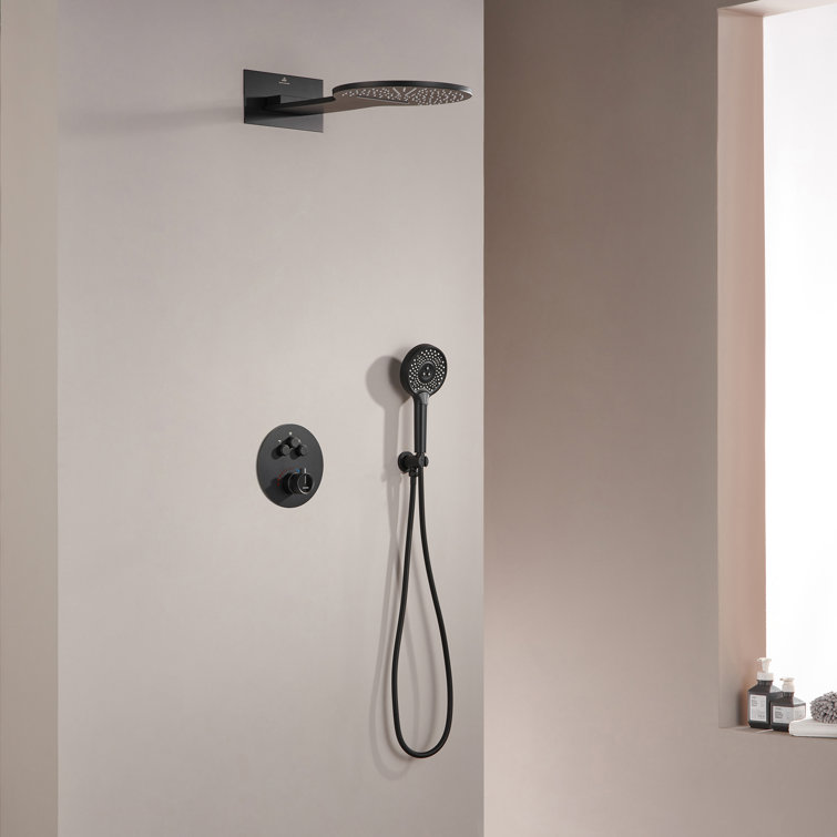Rainier Thermostatic Rainfall Shower System with Rough in-Valve