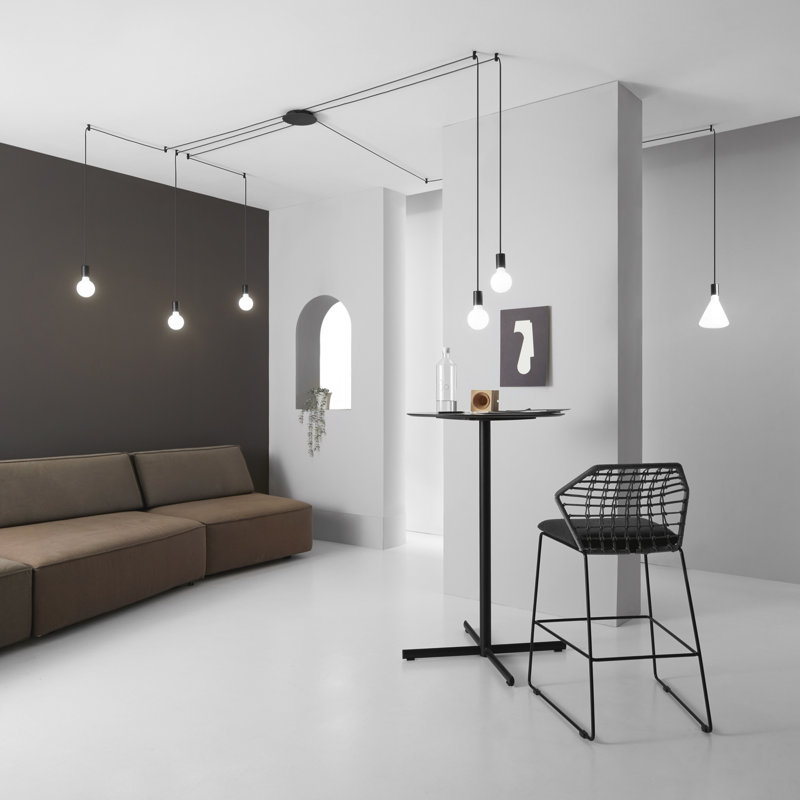 6 - Light Black Geometric Pendant