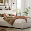 Base de lit double, tête de lit ergonomique, plateforme, prises, chargeur, tablette de rangement-790401833