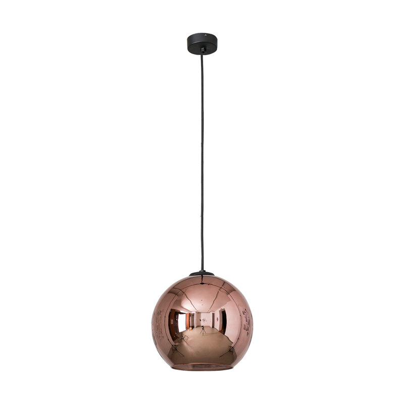 Penzance 1 - Light Black Single Pendant, Copper