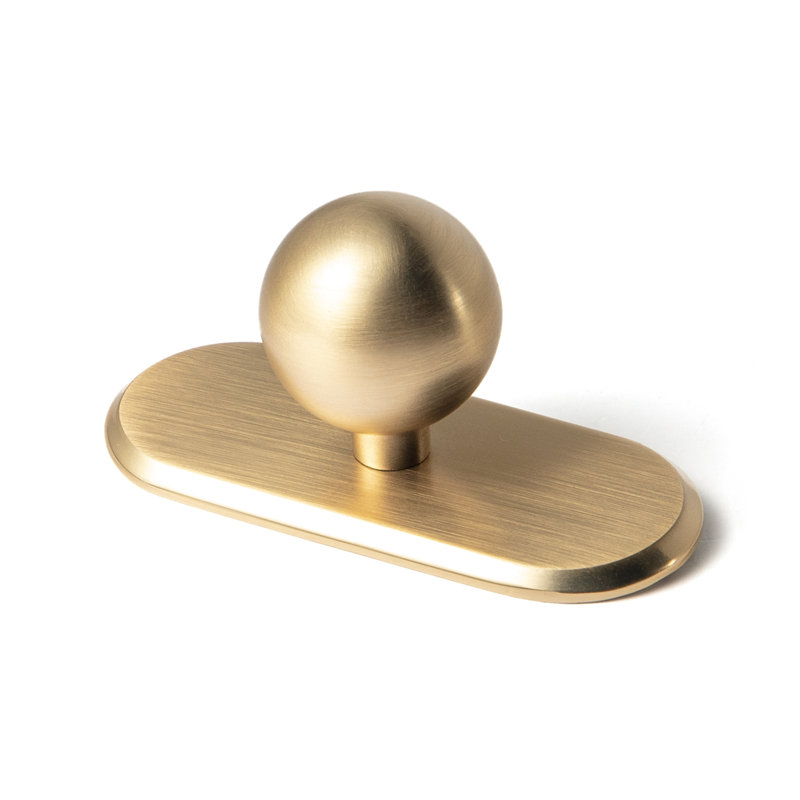 Bouton rond de 1 po avec contre-plaque, Champagne Bronze