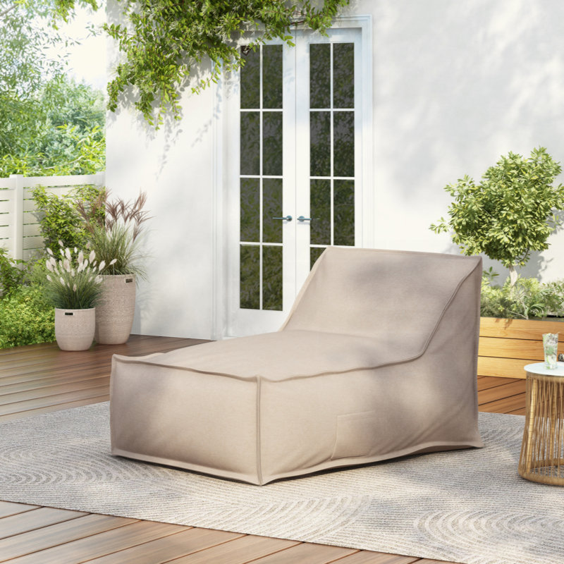 Fauteuil à billes d'extérieur, ensemble de 1, Tissu beige