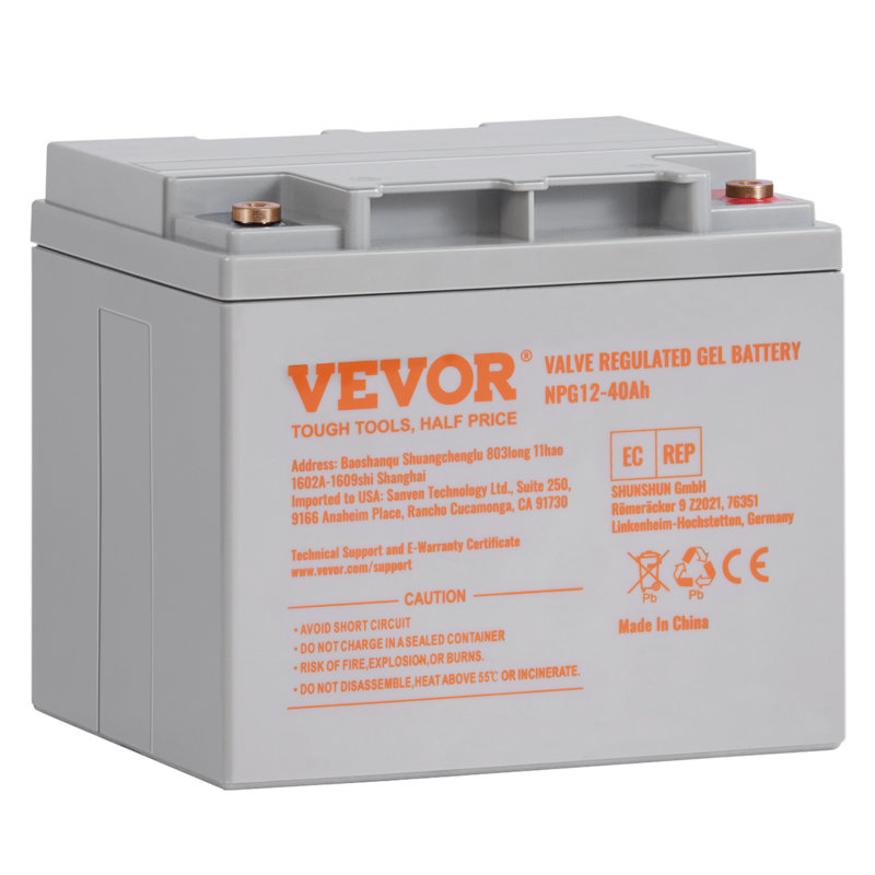 Deep Cycle Battery, 12V 40AH, AGM Marine Rechargeable Battery