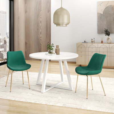 Ensemble de table de salle à manger trois pièces pour espaces compacts, idéal pour les familles modernes et les rassemblements en face à face