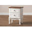Table de chevet 2 tiroirs Earleen Juliet