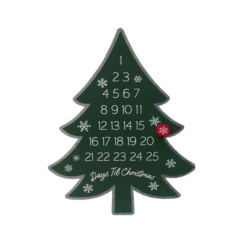 Christmas Tree Advent Calendar Days Until Christmas Wall Decor