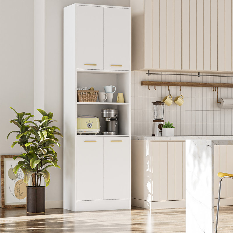 Schnur 75"H Kitchen Pantry Cabinet with Adjustable Shelves