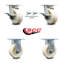 Ensemble de roulettes Kingpinle 2 freins et verrous pivotants 2 rigides