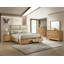 1 lit plateforme avec rangement et tête de lit tapissier ultra-moelleux avec deux tiroirs de rangement en bois massif et meubles de chambre à coucher en bois naturel