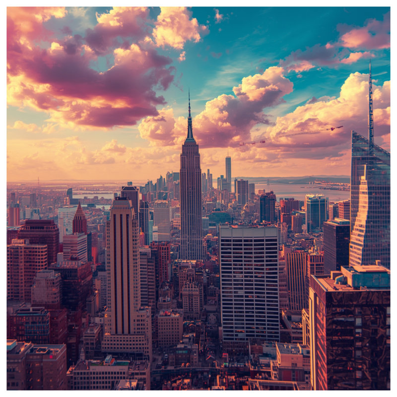 New York City Skyline Comforter, Twin