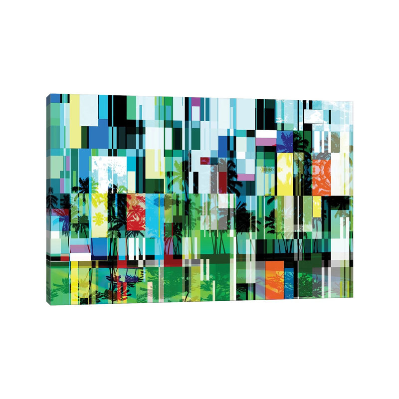 Mid Century Modern Palms V-I by Irena Orlov - Wrapped Canvas Gallery-Wrapped Canvas Giclée, 20.32 cm H x 30.48 cm W