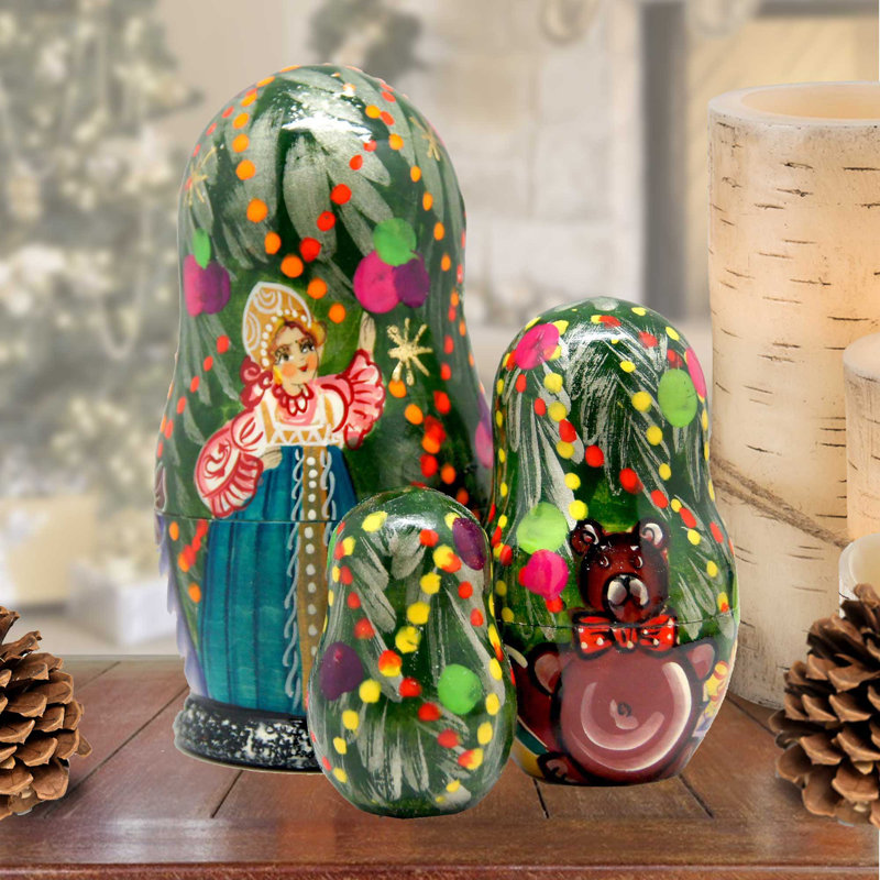 Ensemble de poupées gigognes 3 pièces Matreshka