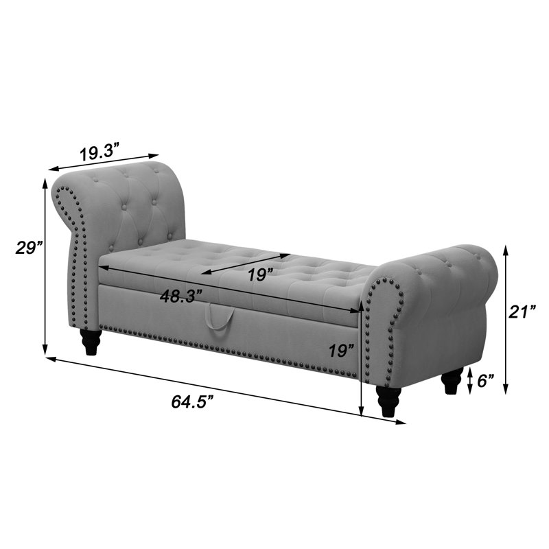 Baxton Studio Ipswich Grey Linen Bench Baxton Studio Ipswich Grey Linen Bench