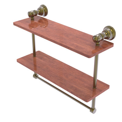 Freyja 2 Piece Ironwood Tiered Shelf with Towel Bar