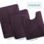 Ensemble de 3 tapis de bain en mousse viscoélastique ultra doux et absorbant avec envers antidérapant Aighan-1831797593