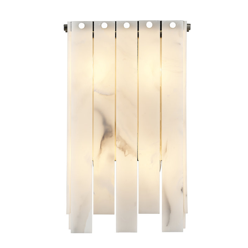 Applique murale encastrée 4 lumières en acier, Nickel poli