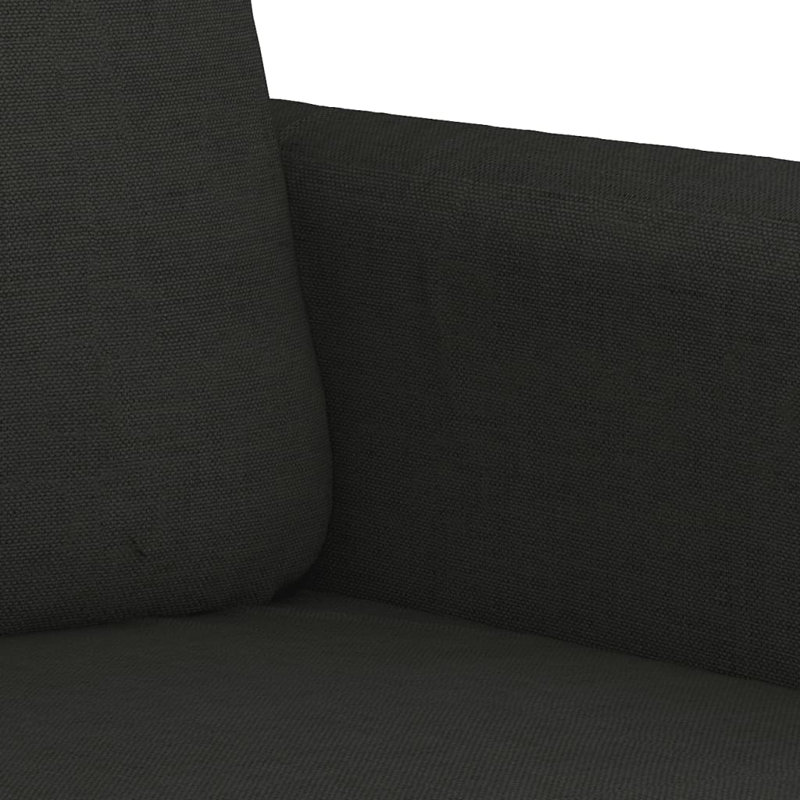 Canapé 78 po, 100 % polyester noir