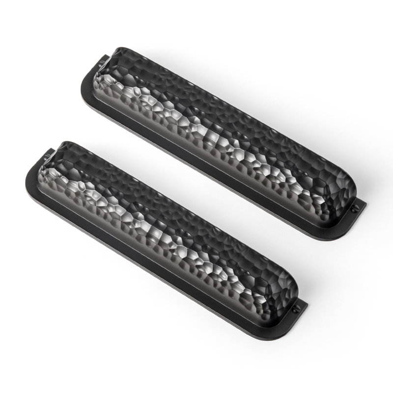 Textured Hammered Cabinet Pulls, 7 9/16", Noir
