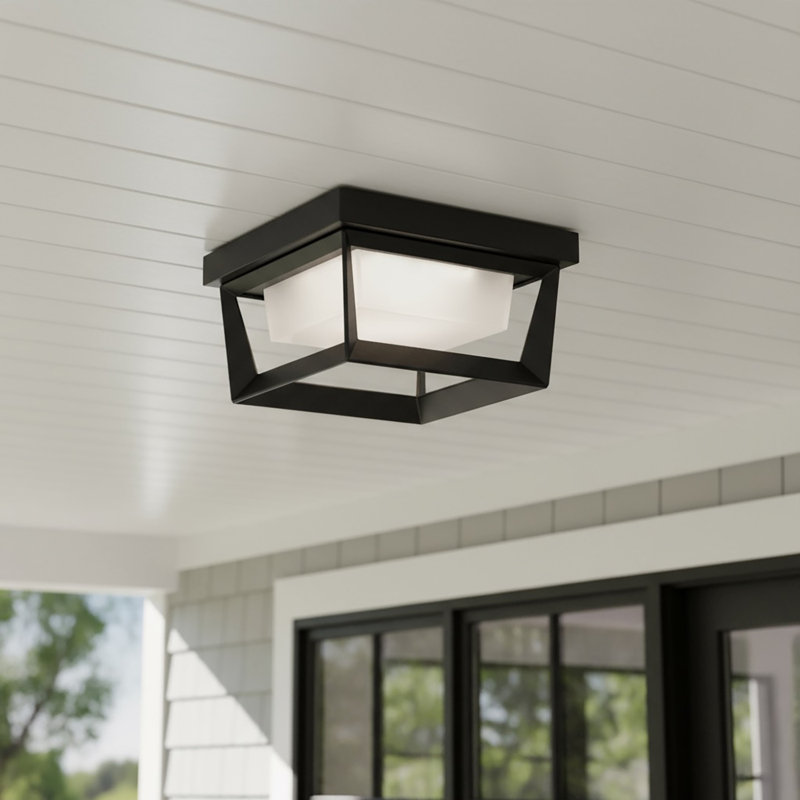 Black LED Outdoor Flush Mount