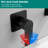 Matte Black Wall Mount Waterfall Bathroom Faucet