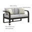 Causeuse d'extérieur en bois d'acacia massif avec coussins et coussins Sunbrella-1164940721-1164940720