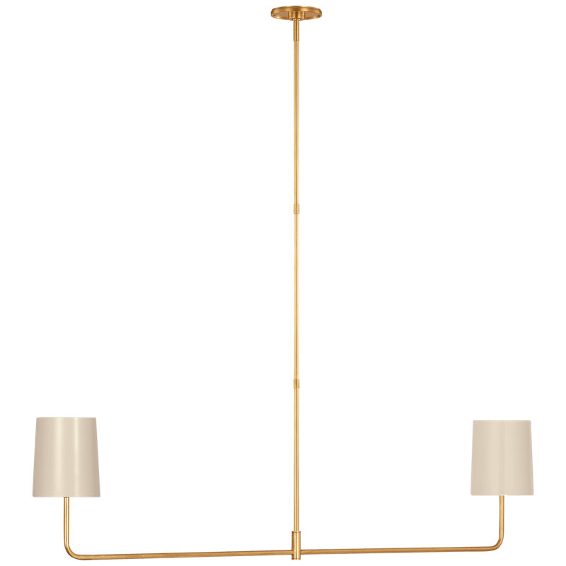 Go Lightly 2 - Light Chandelier, Ivory, Polished Nickel